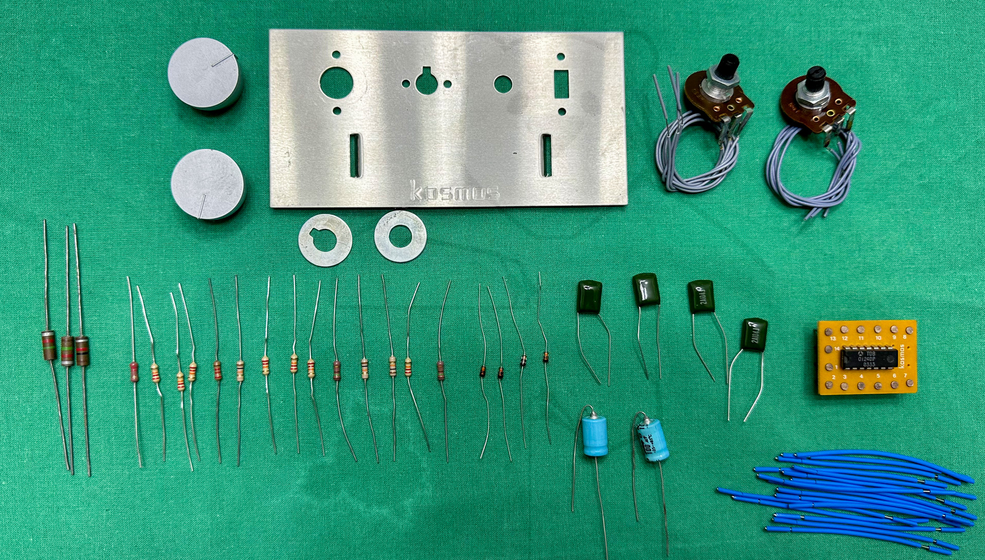Kosmos Elektronik Oszilloskop mit Funktionsgenerator Bausatz, Bauteile
